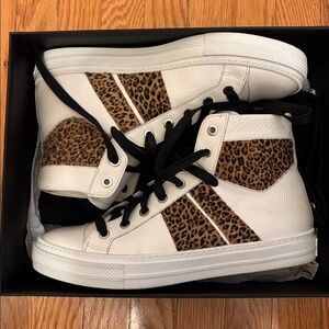 Amiri Leopard Print High-Top Sneakers
